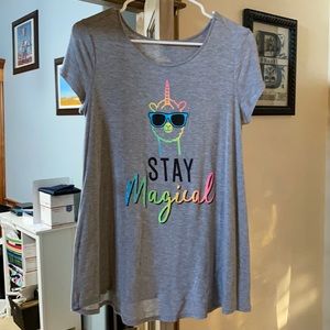 Justice plus size tunic is great over leggings.